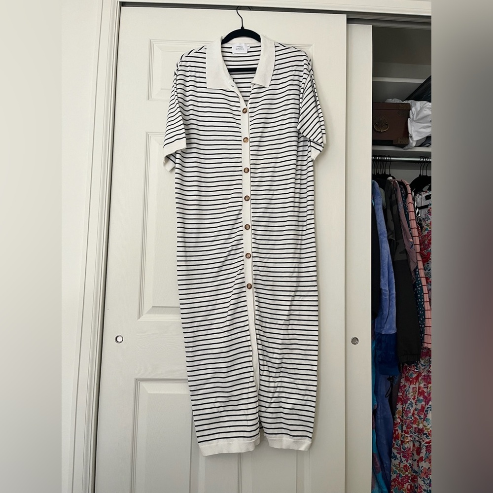 Things Between Dress - Black and White Stripe